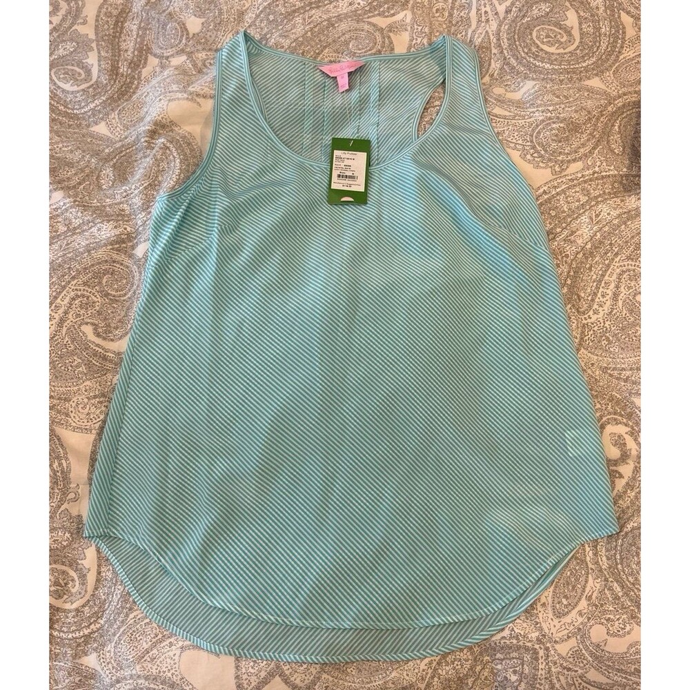 Lilly Pulitzer diagonal stripe blouse